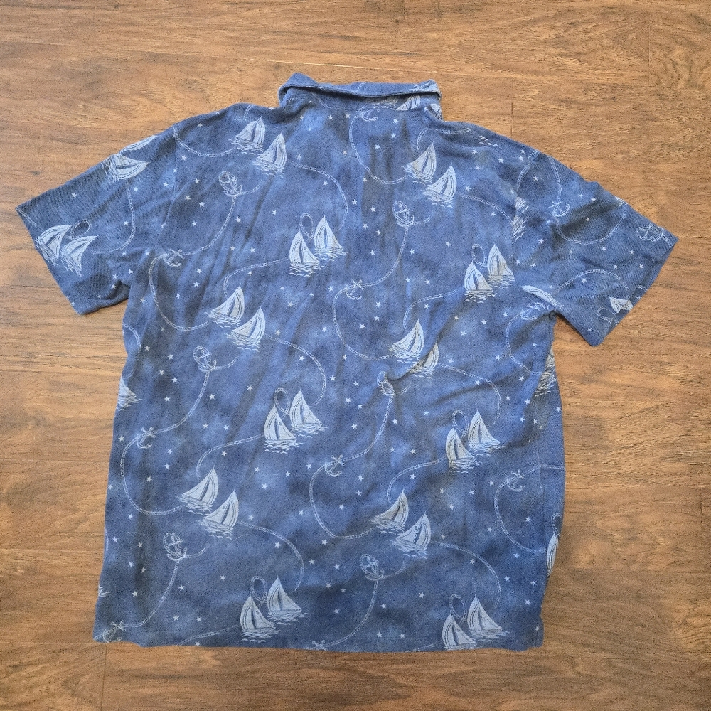 Polo Ralph Lauren Nautical Ocean Voyage Sailboat Blue Mens 3XLT Big and Tall - Picture 2 of 6